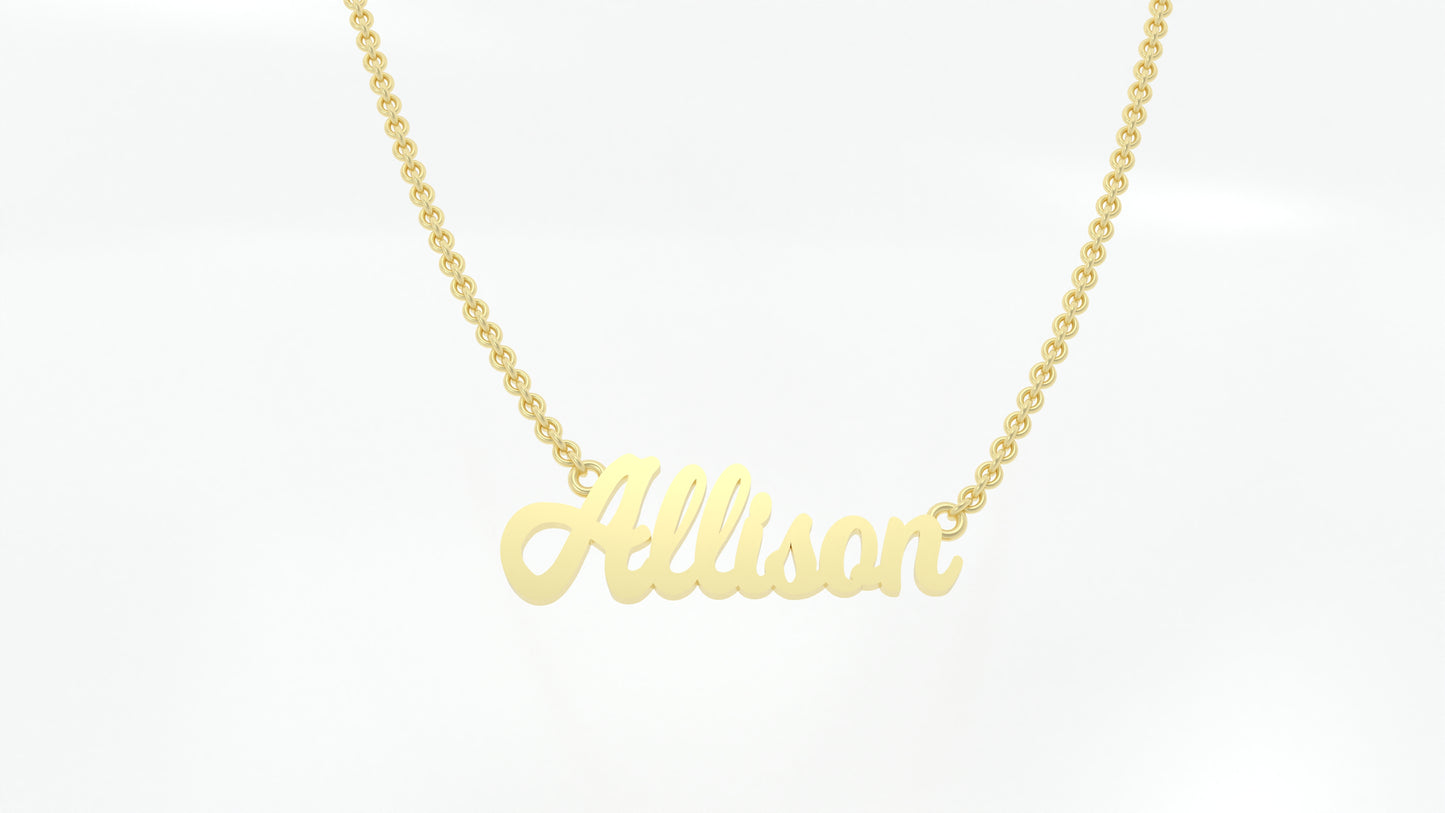 Gold Nameplate Necklace