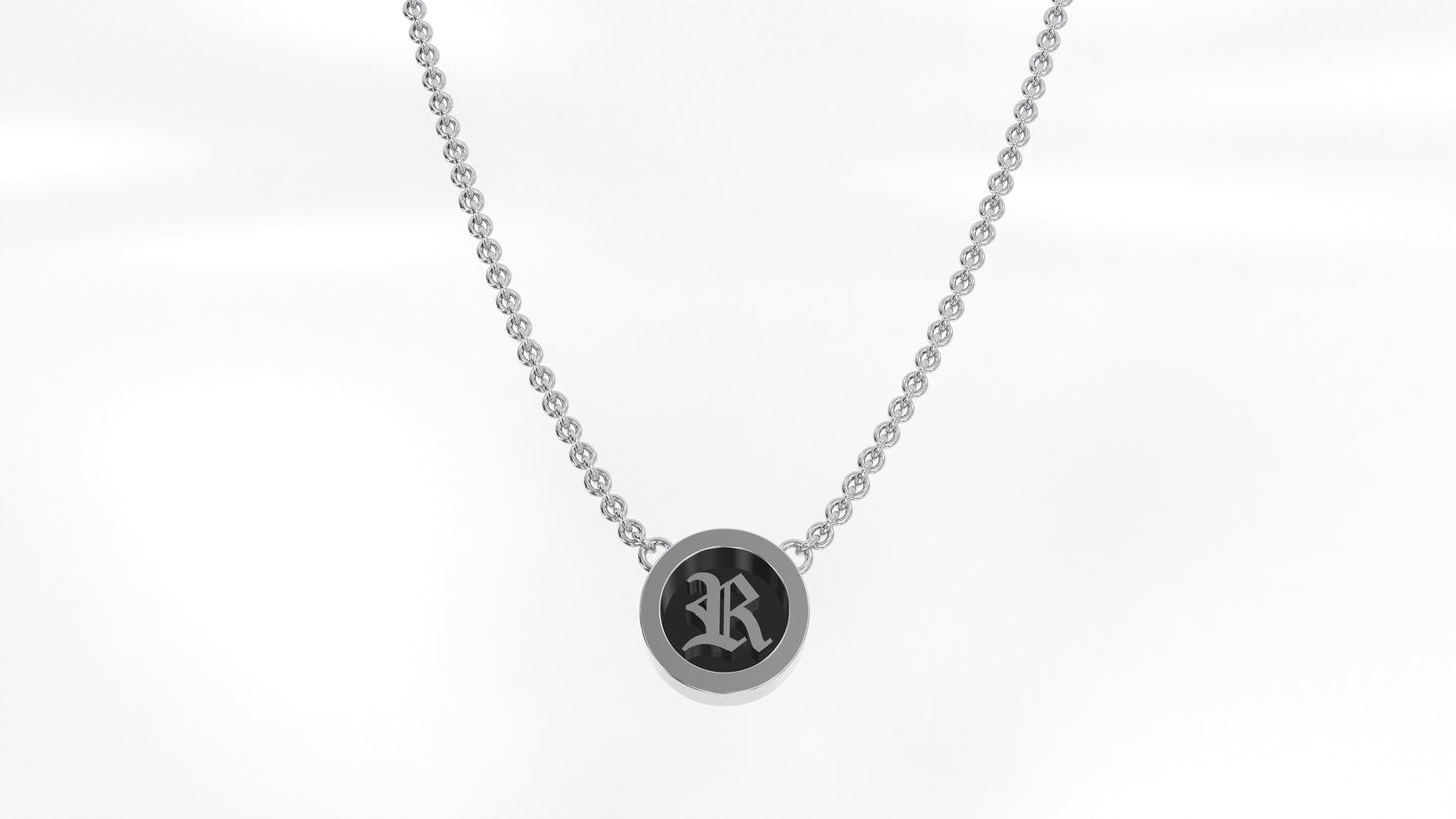 Gothic Initial Necklace
