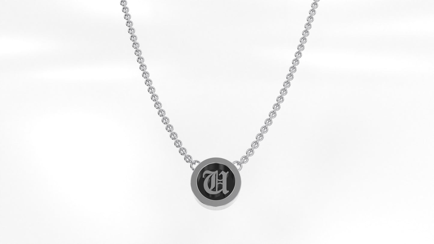 Gothic Initial Necklace
