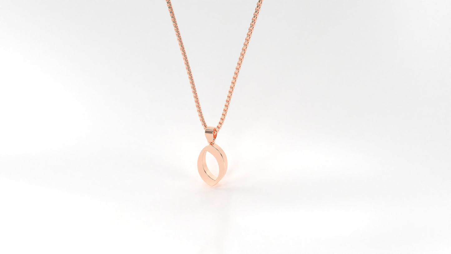 14K Rose Gold Numeral Necklace